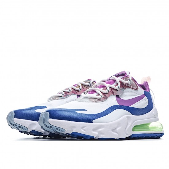 Nike Air Max 270 React Unisex CW0630 100 White Blue Running Shoes 