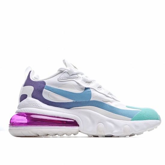 Nike Air Max 270 React Womens AT6174 102 White Multi Running Shoes 