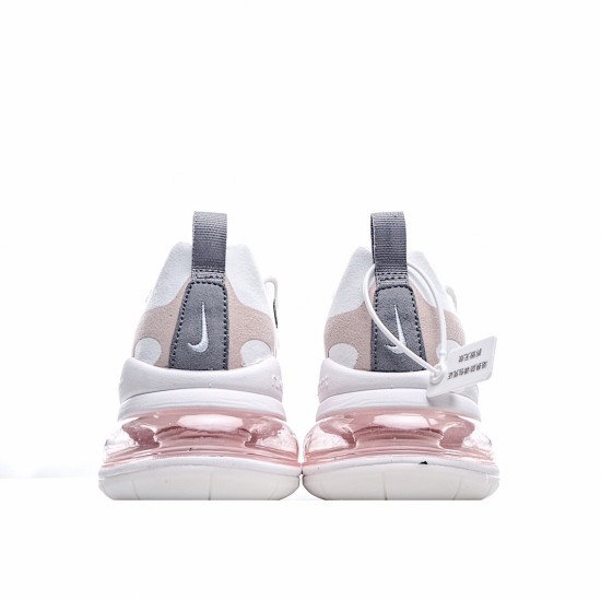 Nike Air Max 270 React Womens CI3899 500 White Black Pink Running Shoes 