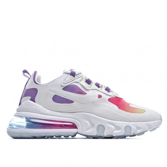 Nike Air Max 270 React Womens CU2995 911 Purple White Running Shoes 