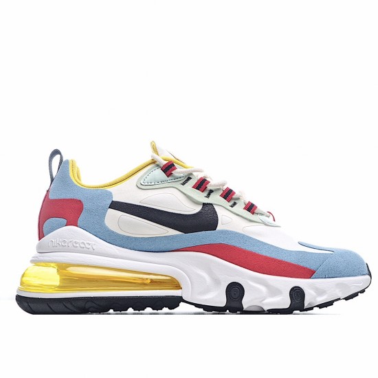 Nike Air Max 270 React Yellow Blue Red AT6174 002 Unisex Running Shoes 