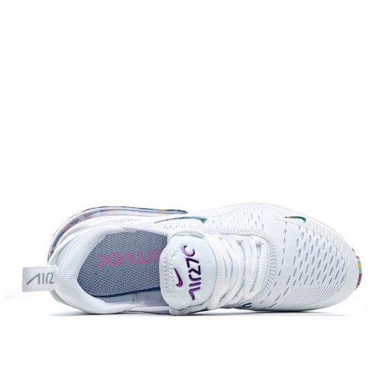 Nike Air Max 270 Unisex AH6789 008 White Blue Running Shoes 