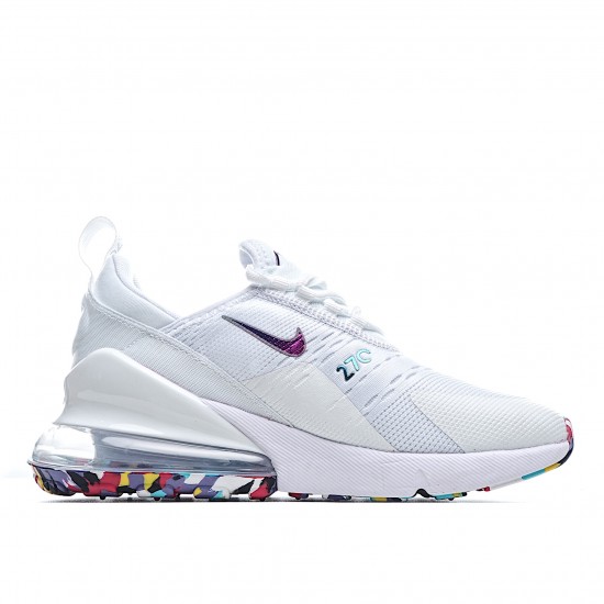 Nike Air Max 270 Unisex AH6789 008 White Blue Running Shoes 