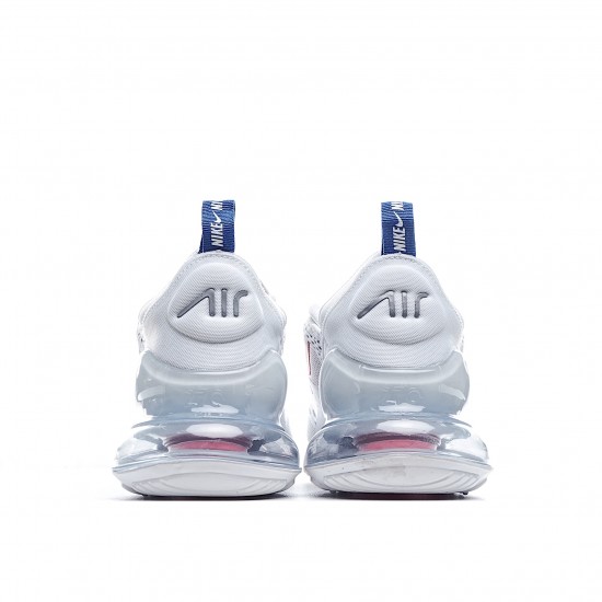 Nike Air Max 270 Unisex CD7338 100 White Red Blue Running Shoes 
