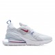 Nike Air Max 270 Unisex CD7338 100 White Red Blue Running Shoes 