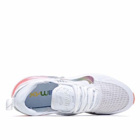 Nike Air Max 270 White Multi AH8050 300 Unisex Running Shoes 