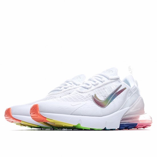 Nike Air Max 270 White Multi AH8050 300 Unisex Running Shoes 