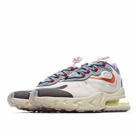 Travis Scott X Nike Air Max 270 React Beige Gray Running Shoes CV2414 200 Mens 