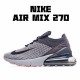 Nike Air Max 270 Flyknit Mens AO1023 004 Gray Black Running Shoes 