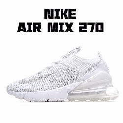 Nike Air Max 270 Flyknit Unisex AO1023 102 White Running Shoes 