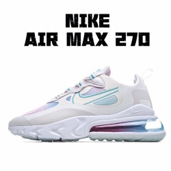 Nike Air Max 270 Reac Summit White Bleached Aqua CK6929-100 Womens Running Shoes