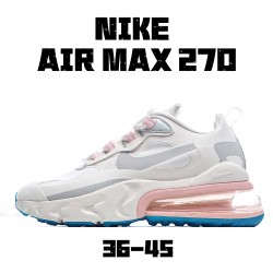 Nike Air Max 270 React AT6174 100 Unisex Gray Beige Running Shoes  