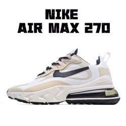 Nike Air Max 270 React Black Beige White CZ9541 100 Unisex Running Shoes 