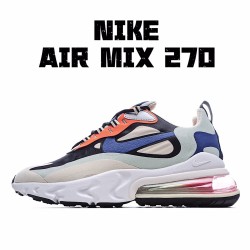 Nike Air Max 270 React Black Blue Orange CI3899 500 Unisex Running Shoes 