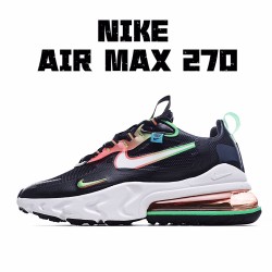 Nike Air Max 270 React Black White Multi Running Shoes CK6457 001 Unisex 