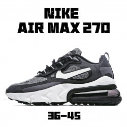 Nike Air Max 270 React Black White Unisex AO4971 001 Running Shoes 