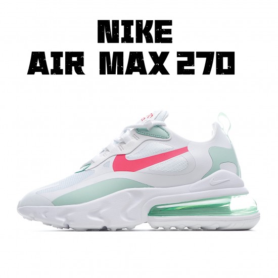 Nike Air Max 270 React Green White Pink Running Shoes CV3025 100 Womens 