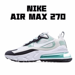 Nike Air Max 270 React Mens CQ4597 012 Ltblue White Black Running Shoes 