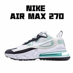 Nike Air Max 270 React Mens CQ4597 012 Ltblue White Black Running Shoes 