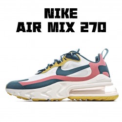 Nike Air Max 270 React Mens CT1264 103 Beige Blue Running Shoes 