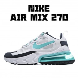 Nike Air Max 270 React Navy Black Gray Running Shoes CJ0619 001 Womens 