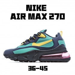 Nike Air Max 270 React Unisex AT6174 103 Green Black Yellow Running Shoes 