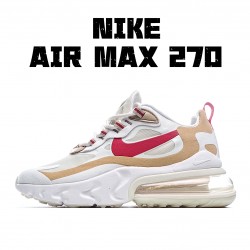 Nike Air Max 270 React Unisex AT6174 700 Brown White Red Running Shoes 