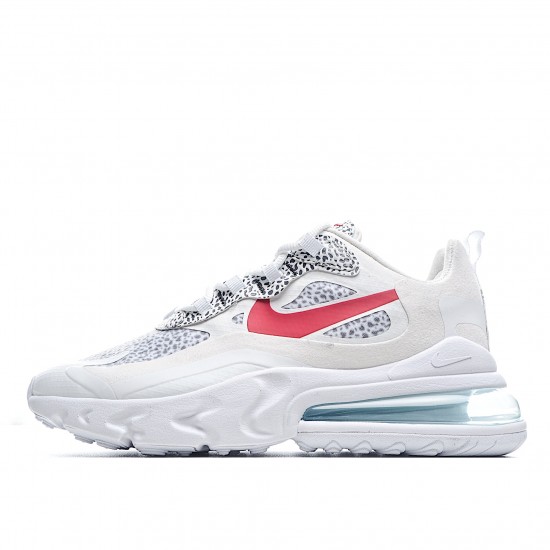 Nike Air Max 270 React White Beige Red CT2535 001 Womens Running Shoes 