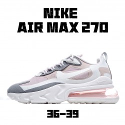 Nike Air Max 270 React Womens CI3899 500 White Black Pink Running Shoes 