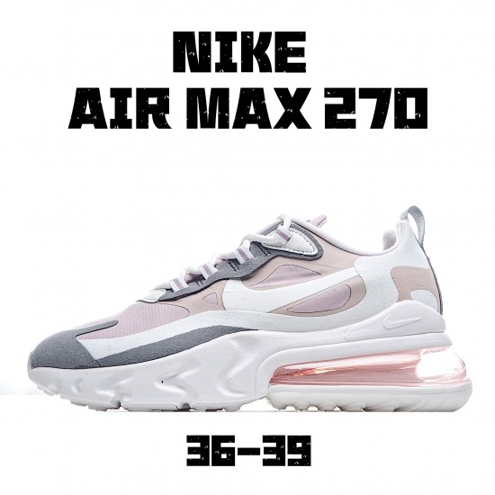 Nike Air Max 270 React Womens CI3899 500 White Black Pink Running Shoes 