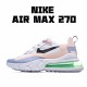 Nike Air Max 270 React Womens CT1265 400 Pink White Black Running Shoes 