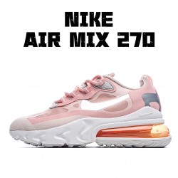 Nike Air Max 270 React Womens Pink White Running Shoes CQ5420 611 