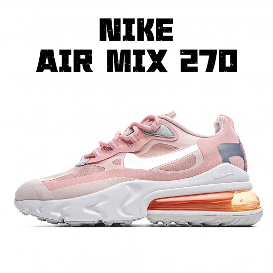 Nike Air Max 270 React Womens Pink White Running Shoes CQ5420 611 