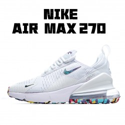 Nike Air Max 270 Unisex AH6789 008 White Blue Running Shoes 