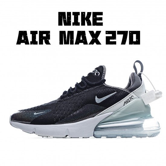 Nike Air Max 270 Unisex BQ9240 001 Black White Running Shoes 