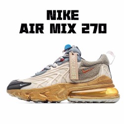 Travis Scott x Nike Air Max 270 React ENG Yellow Brown CT2864 200 Unisex Running Shoes 