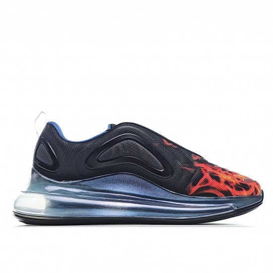 Nike Air Max 720 Black Blue Orange AO2924 001 Unisex Running Shoes 