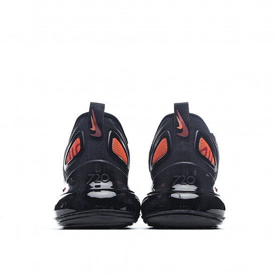 Nike Air Max 720 Black Red Running Shoes AO2924 013 Orange Mens 