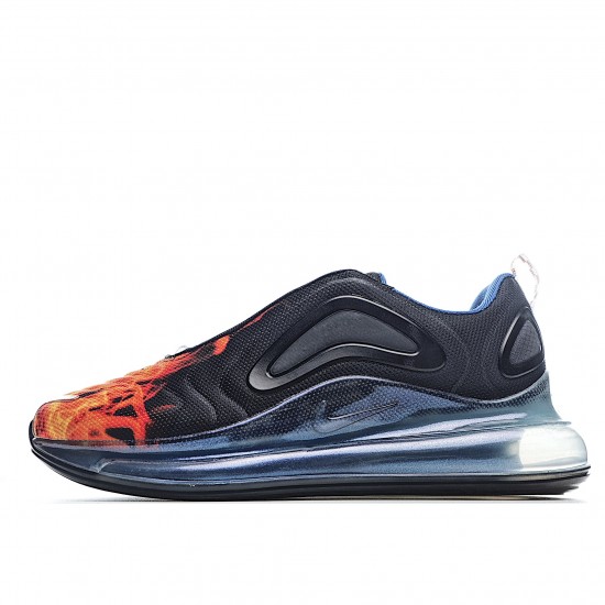 Nike Air Max 720 Black Blue Orange AO2924 001 Unisex Running Shoes 