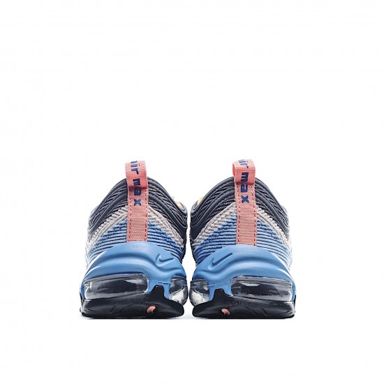 Nike Air Max 97 Black Blue Running Shoes CQ7512 462 Unisex 