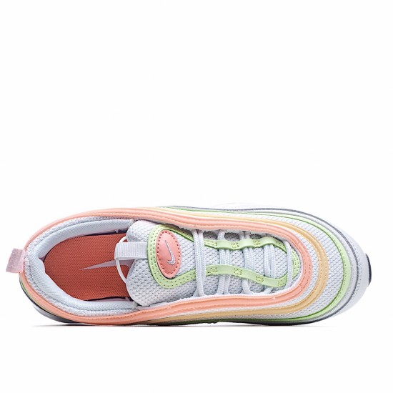 Nike Air Max 97 White Orange Running Shoes CZ6087 100 Womens 