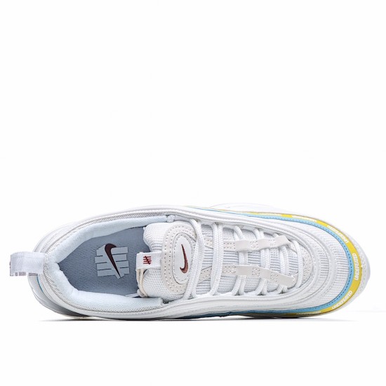 Nike Air Max 97 White Yellow Running Shoes AJ1986 007 Unisex 