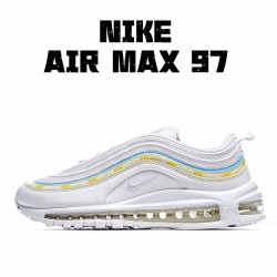 Nike Air Max 97 White Yellow Running Shoes AJ1986 007 Unisex 