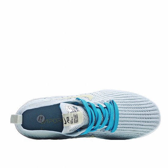 Nike Air VaporMax Flyknit 3 Grey Blue Yellow AJ6900-800 Unisex Running Shoes