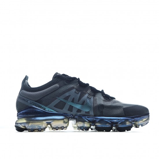 Nike Air VaporMax Flyknit 2019 Black Blue Running Shoes AR6631 001 Unisex 