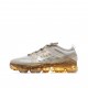 Nike Air VaporMax Flyknit 2019 Womens AR6631 101 Gold Gray Running Shoes 