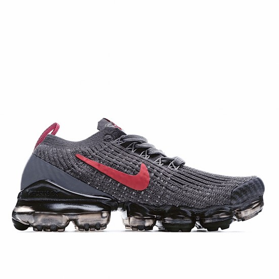 Nike Air VaporMax Flyknit 3.0 Gray Red Running Shoes CT1270 001 Unisex 