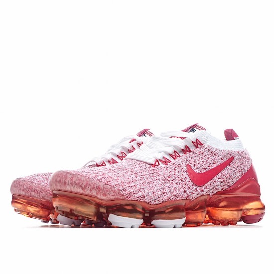 Nike Air VaporMax Flyknit 3.0 Womens CK0730 188 Red Gray Running Shoes 