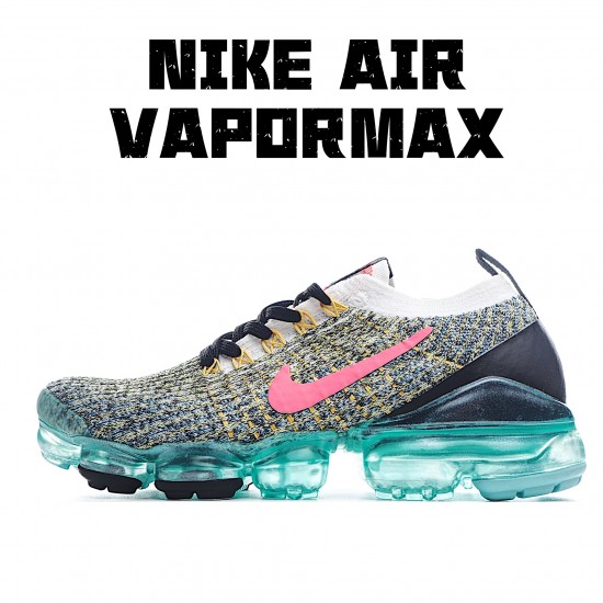 Nike Air VaporMax Flyknit 3.0 Pink Gray Blue Running Shoes AJ6900 104 Unisex 