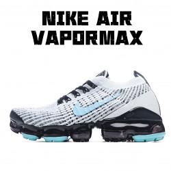 Nike Air VaporMax Flyknit 3.0 White Blue Black Running Shoes CT1274 100 Unisex 